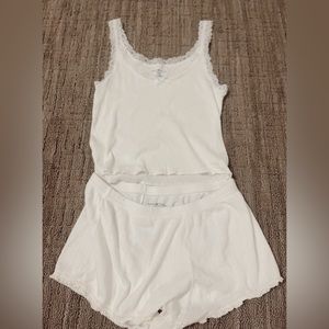 Brandy Melville White Set w/ Lace